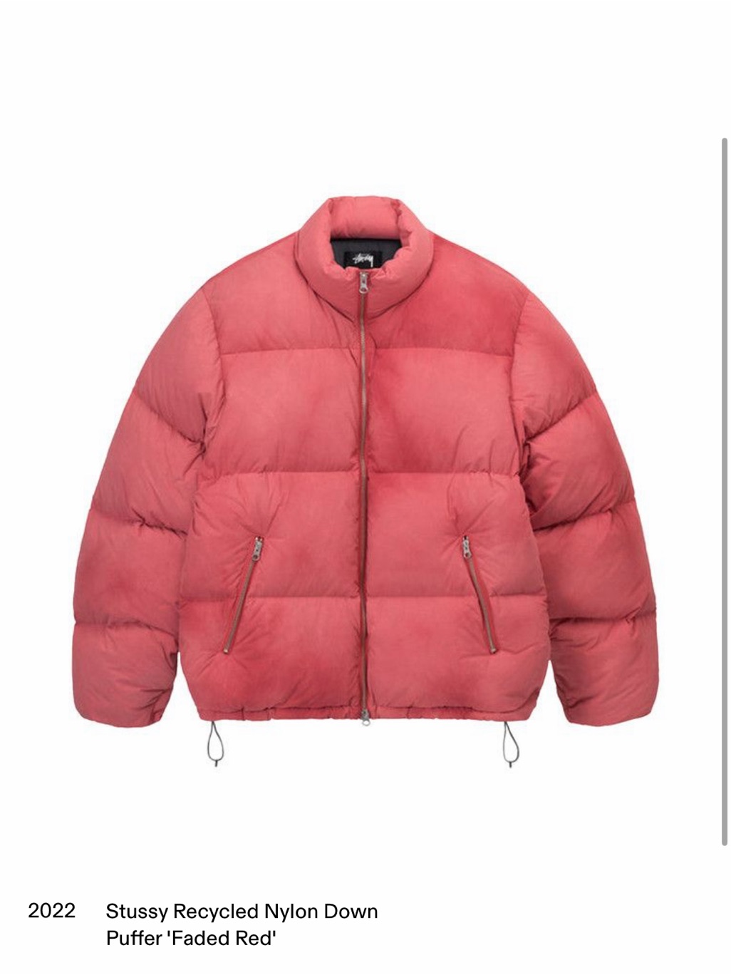 Ss22 Stussy Recycled Down Nylon Puffer